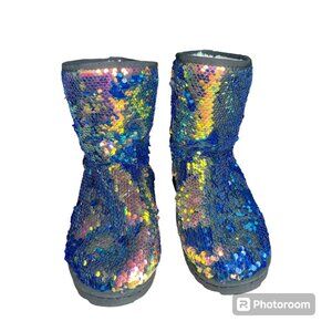 Mudd Short Stellar Sequin Boots Size 9